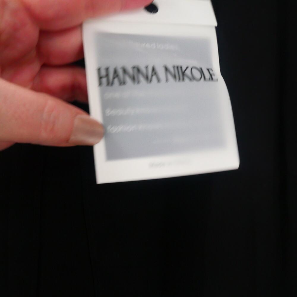 NEW Hanna Nikole Women's 18W 2 Pc Black Chiffon Pant Suit Formal Flowy Plus Size - Picture 5 of 15